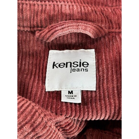 Kensie Jeans Corduroy Button-Up Shirt - M - Red - Kensie Jeans Label - Picture 4 of 10